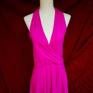 Hot Pink Fuschia halter top dress